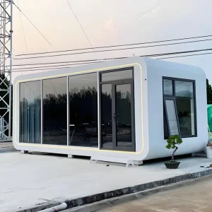 Modern Design CE Certified 20ft Steel Apple Cabin Mobile Home Prefabricated Modular Container Pod House for Home Office Hotel