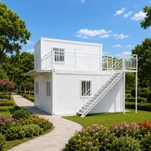 Modern Design Portable 40ft 20ft Two Storey Prefabricated House Mobile Villa Prefabricated Home 3 Bedroom With Kitchen