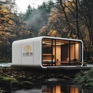 Modern Design Prefab House Waterproof Apple Cabin Office Steel New Technology Hotel Graphic Design Living Room Kitchen