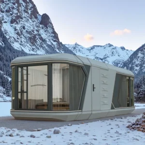 Modern Design Ready-to-Use 2-Story Prefabricated Capsule House Factory Pre-installed with High Strength Material