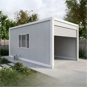 Modern Detachable Flat Pack Container House With Rolling Door Portable Prefab Container Garage Storage Shed for Home Yard