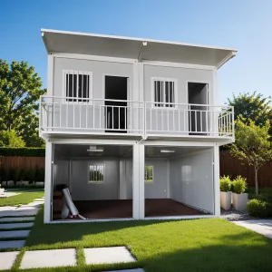 Modern European 2 Story Container Garage with Storage Warehouse Prefab Modular Office Villa