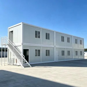 Modern Flat Pack Container House Double Story 3m*6m Prefabricated Portacabin for Site Office Meeting Room Staff Dormitory
