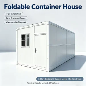 Modern Foldable Container House Prefab Modular Home Portable Cabin for Office Building Mall Use OEM ODM