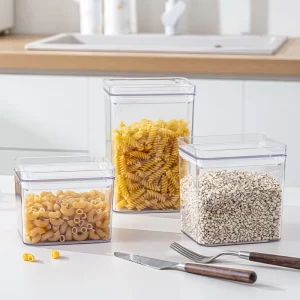 Modern Household Food Storage Bins PP Plastic Food Grade Airtight Multifunction Storage Box Lid for Kitchen Organizer