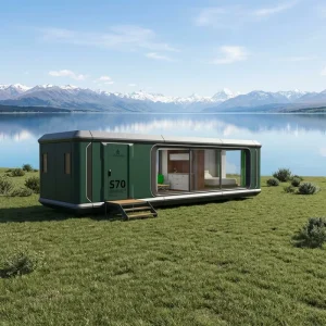 Modern Luxurious Waterproof Prefabricated Steel Structure Camping Capsule House Intelligent System Villas Cabin Container