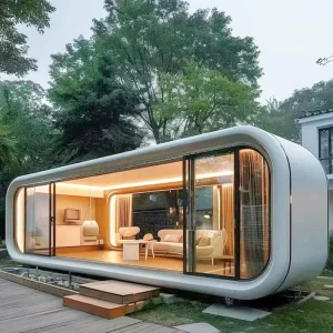 Modern Luxury Aluminum Alloy Container House Single Expandable Apple Cabin Prefab Villa Sale Outdoor Residential Eco-Friendly