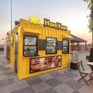Modern Luxury Container House with Folding Deck and LED Lighting for Exterior Beach Side Tourist Party Events