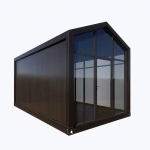 Modern Luxury Design Black House Prefabricated Container House Prefab Modern Modular Glass Villas