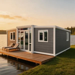 Modern Luxury Hurricane Proof Waterproof 20ft 40ft Prefab Expandable Container House with 2 Bedrooms for Residential Living