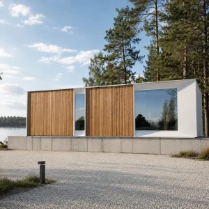 Modern Luxury Prefab Modular Tiny Villa House 1 Bedroom Prefabricated Bungalow Home with Sleep Pod for Airbnb Resort Projects