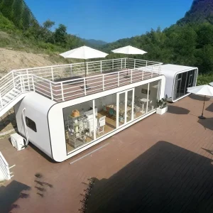 Modern Modular Capsule House Prefabricated Apple Pod Home with Steel Structure
