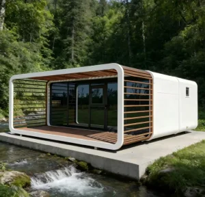 Modern Modular Pod Apple Cabin Equipped with Sandwich Panels and Steel Camping Pod Portable Prefabricated Smart Apple Cabin