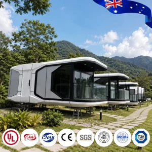 Modern Modular Space Capsule House Luxury Living Cabin for Beach Resort Holiday Home Commercial Project