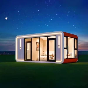 Modern Modular Steel Container House Portable Space Capsule Villa Airship Pod Inspired Commercial Exterior Workshop Warehouse