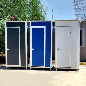 Modern Portable Steel Plate Container Toilet with Waterproof Thermal Insulation for Outdoor Use