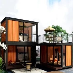 Modern Prefab 2 Bedrooms Office Apartment Flat Pack Container Houses Industrial Design Portable Prefabricated Homes Attached