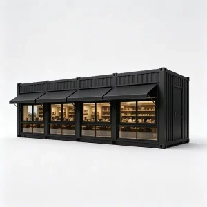 Modern Prefab Coffee Shop and Mobile Store with Container House for Retail Space