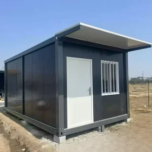 Modern Prefab Container Home With Front Canopy Detachable Flat Pack Cabin Portable Residential House for Holiday Camp