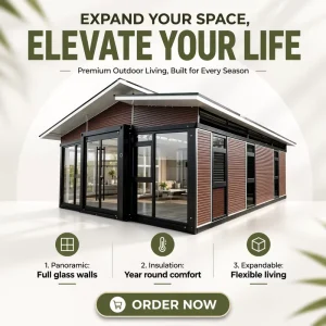 Modern Prefab Modular Detachable Steel Tiny House Mobile Home Apartment Mall Office Building Residential Dwelling
