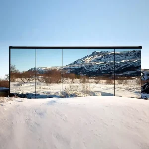 Modern Prefabricated Container House Breathable Mirror Tempered Glass Design for Villa Office Use Kitchen 3D Model Solutions