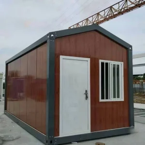 Modern Prefabricated Container House with Fences Comfortable Triangular Roof Container House