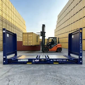 Modern Retro 20ft Steel Flat Rack Shipping Container