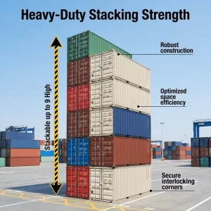 Modern Retro Big Capacity Storage Csc Certification Standard 20 Foot High Cube Shipping Container