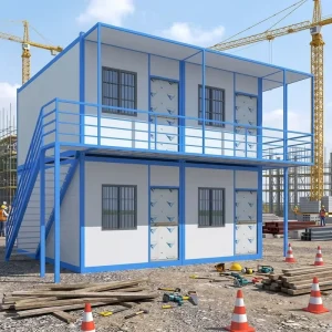 Modern Two Story Container House Double Floor Prefab Modular Villa Stackable Mobile Tiny Home for Office Living Camp