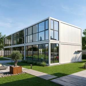 Modern Two Story Detachable Container House Eco friendly Prefab Villa Mobile Modular Site Office