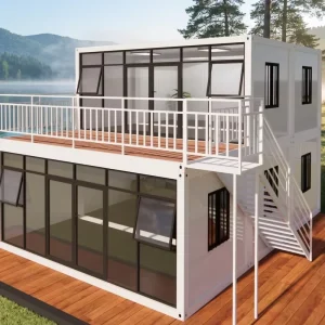 Modern Two story Prefabricated Container Homes Luxury Modular Villas Suitable for Hotels and Offices