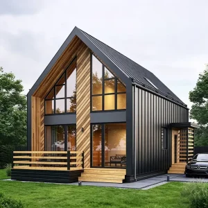 Modern a Frame Tiny House SIPs Prefabricated Cabin Modular Home Garden Room Garden Suite ADU Backyard Office Living Space