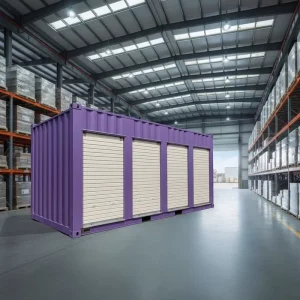 Modified Shipping Container Storage Unit with Roller Door Secure Self Storage Box