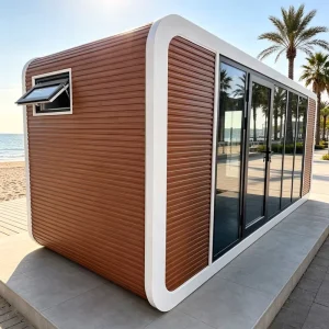 Modular Apple Cabin Custom-Sized Portable Prefabricated Movable Capsule Steel Eco-Friendly Solar-Powered for Hotels