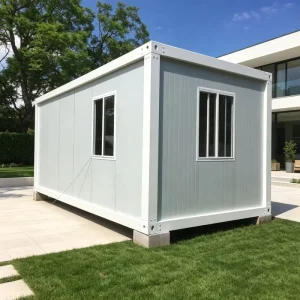 Modular Detachable Prefab Container House 17.85sqm Portable Site Worker Dormitory Office Container Building with Double Windows