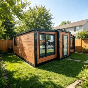 Modular Expandable Prefabricated Container Home for Hotel Use, Hurricane-Proof Sandwich Panel, 20ft/40ft Customizable Sizes