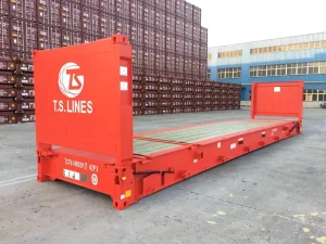 Modular Flatbed System Versatile Cargo Securing Heavy Machinery Reliable Transport 40HC Flat Rack Shipping Container