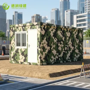 Modular Foldable Container House with Soundproof Wall for Urban Infill Construction Projects and Street Management Office Pods