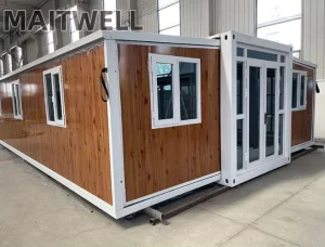 Modular Foldable Office Mobile House Expandable House Luxury Prefabricated Double Wing Folding House 20ft 40ft House Container