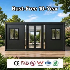 Modular House Shed Container 20ft Expandable Prefab Garden Office Pod Home Gym Backyard Studio Steel Frame Tiny Home Bathroom