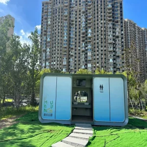 Modular Mobile Apple Cabin Solar Ecological Toilet Smart Control