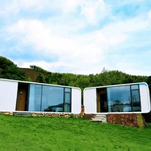 Modular Mobile Apple Cabin Steel Container Living Unit for Daily Use Bathroom Smart Complete Setup