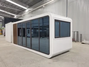 Modular Outdoor House Glass Curtains Container Modern Design Pod with Shower and Toilet