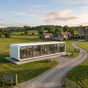 Modular Prefab 20ft Portable Mobile Bar Home Office Coffee Shop Cafe Cabin Tiny House Prefabricated Glass Container House