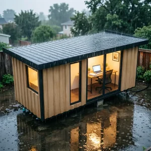 Modular Prefab Office Pod Outdoor Garden Cabin Compact Workspace Design Energy Efficient and Easy Assembly