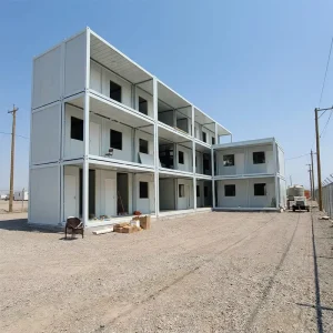 Modular Prefab Separable Container House Galvanized Steel Office Building with Kitchen Bedroom for Construction Site