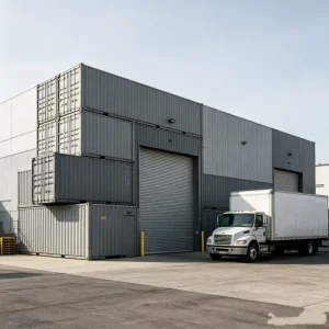 Modular Prefabricated Steel Container Warehouse Portable Storage Container House for Workshop Garage Shed Custom Size Modern