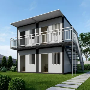 Modular Steel Frame Container House Prefabricated Living Unit for Temporary Housing