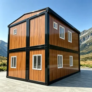 Modular Two-Story Wooden Container House 20ft 40ft Prefab Tiny Villa Mobile Prefabricated Home for Hotel Resort Office
