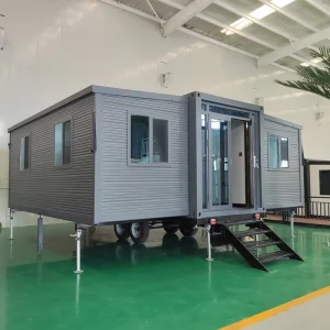 Movable Prefabricated Modular Portable Mobile Trailer Container Tiny Homes Expandable Container House on Trailer